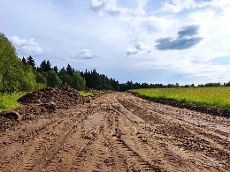 Дорога в 3-й очереди дачного поселка Аксентьево