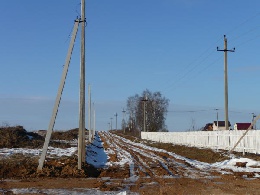 Опоры для электросети в дачном поселке "Лыткинские Зори"