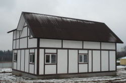Двухэтажный деревянный дом 10х7м